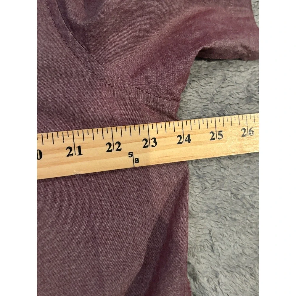 Voyager Shirt Mens XL Purple Button Up Short Sleeve Casual Menswear Top